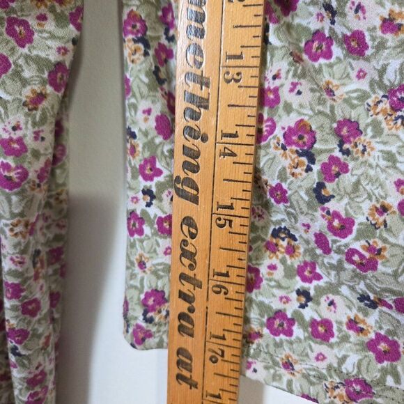 EUX LUSH FLORAL ONE SHOULDER LONGSLEEVE BOHO TOP SIZE L - Picture 12 of 12
